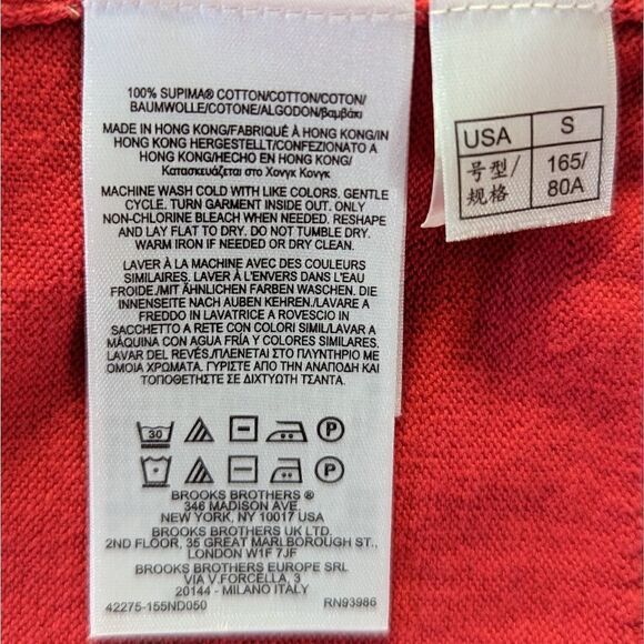 Brooks Brothers 💯% Supima Cotton Cardigan SM Tomato Girl Preppy Chic Heritage - Picture 9 of 9